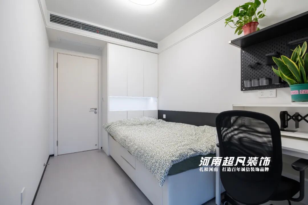 完工首发丨金水区美盛教育港湾，110平黑白灰极简风，色彩纯粹层次丰富-154