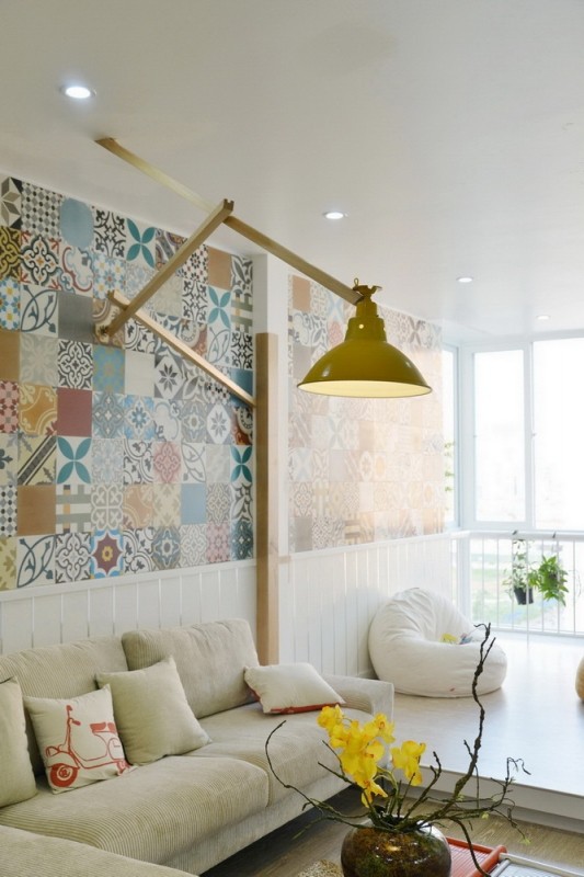 Ceramic Tiles Used for Artistic Interior Space – HT Apartment in Vietnam-2