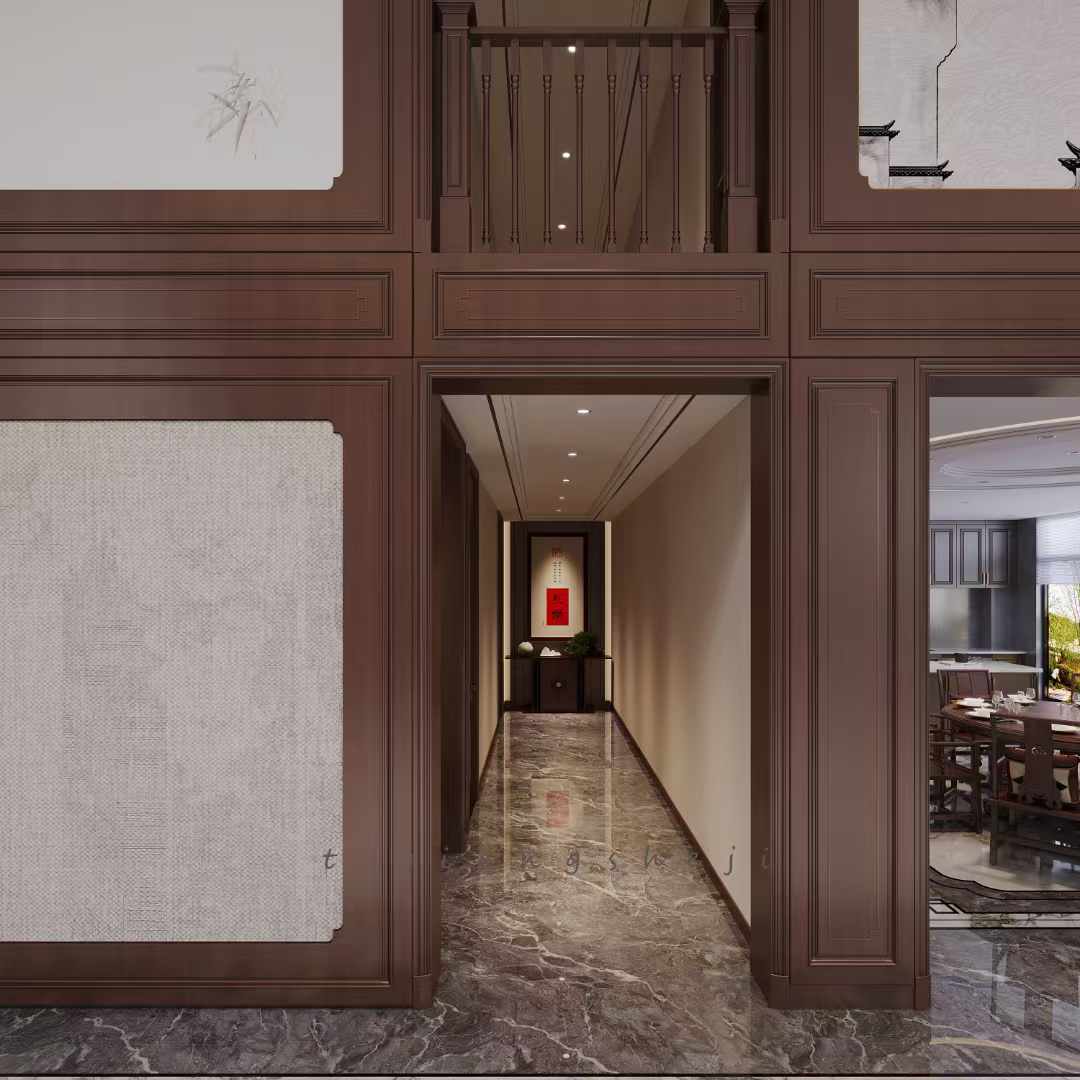 新中式别墅，以意会形的含蓄之美，还你一场风花雪月-6