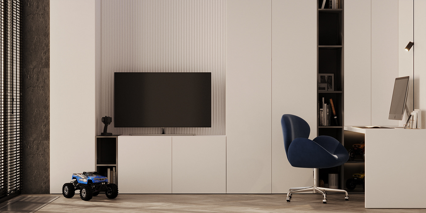 现代白色系 小户型空间-26