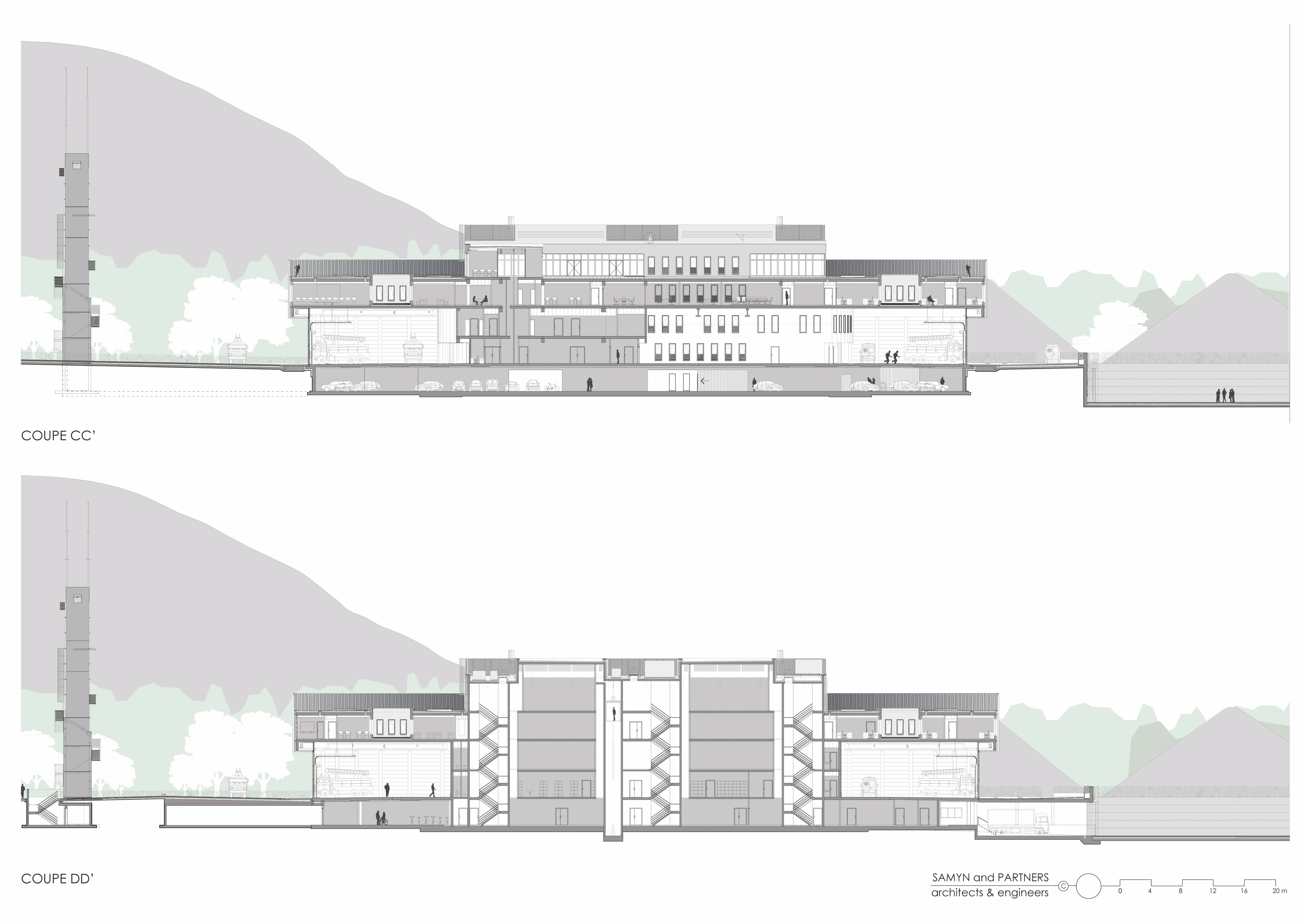 简约功能,环保节能的消防站设计-92