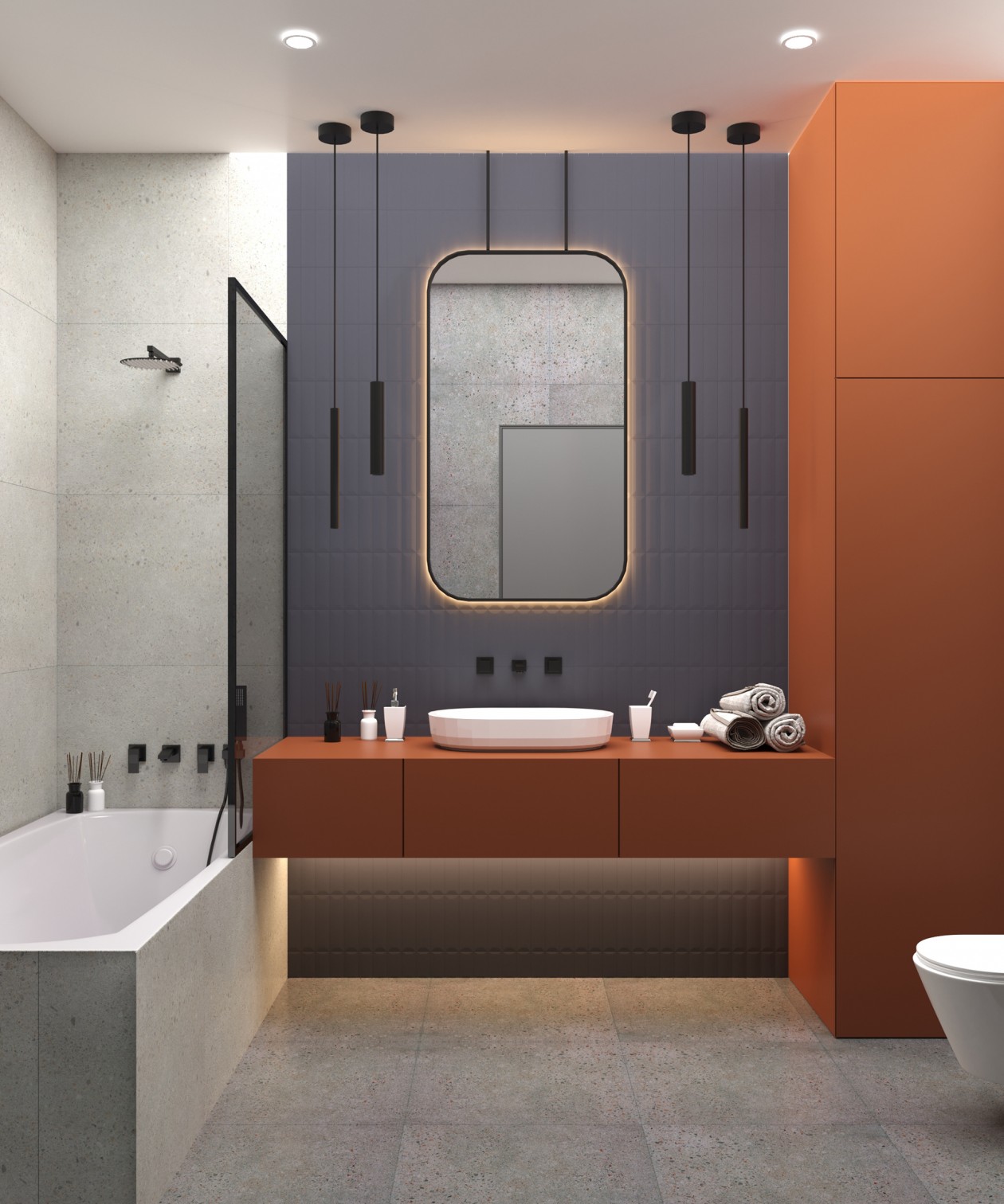 白色+橘色 打造绝美住宅空间-9