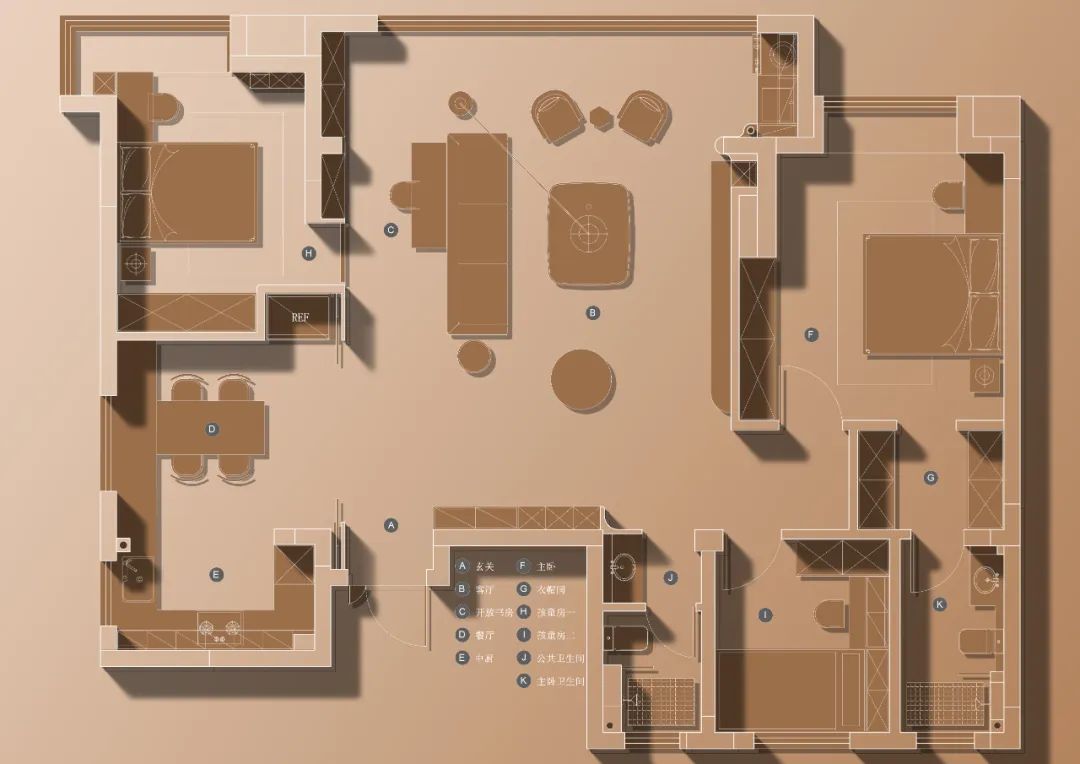 奶油系大平层,温馨家居设计典范丨中国合肥丨飞墨设计组-5