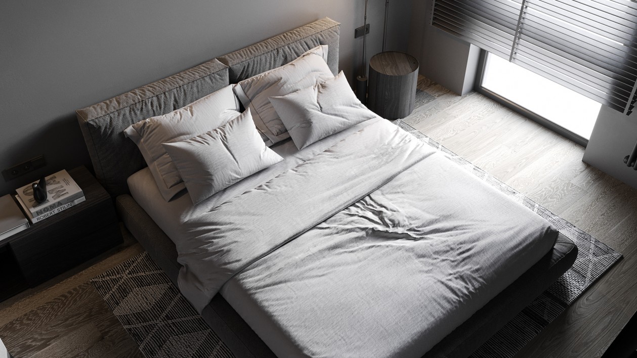 90㎡高级黑色系公寓设计 细节超多-5