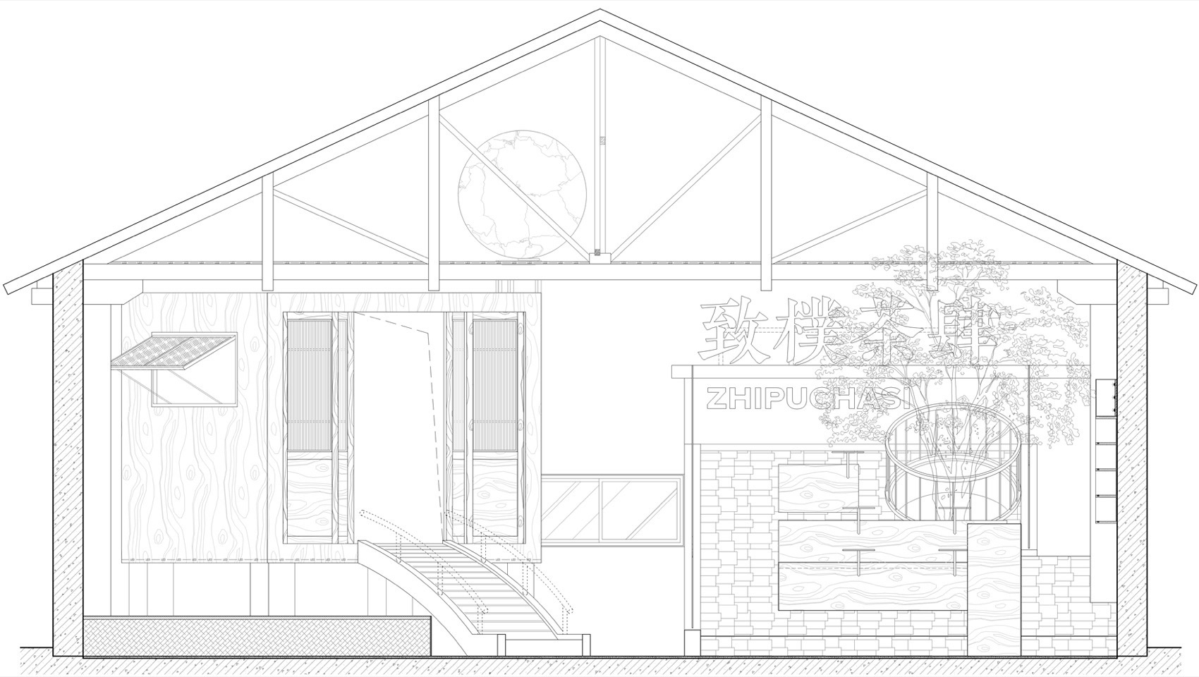 致朴茶肆丨中国太原丨斑斓空间设计-67