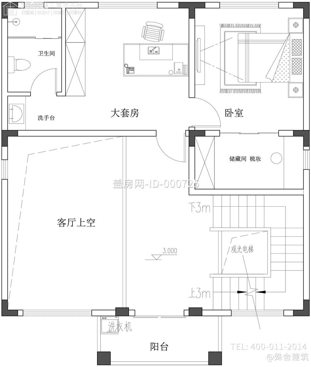 【设计师案例】土建参考造价92万，面宽9.6m×进深9.4m广东湛江四层欧式别墅-22