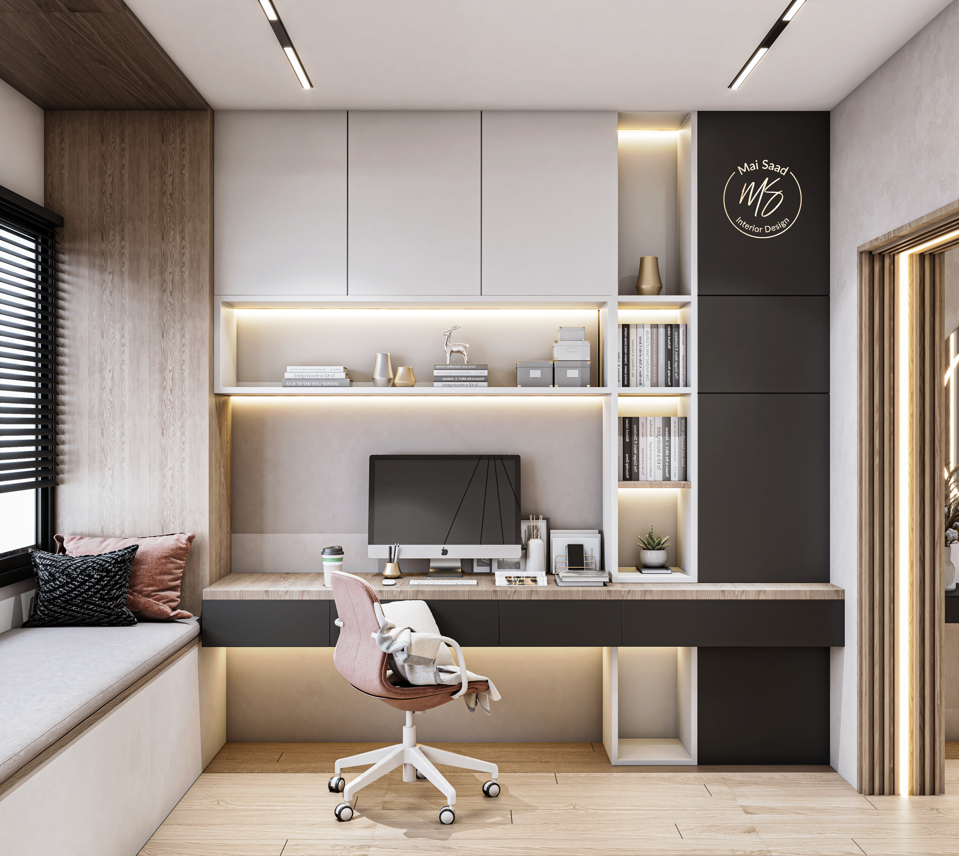 现代女孩卧室设计丨MAI SAAD INTERIORS-6