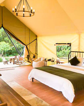 Luxury Safari Tent Glamping Resort in a Valley