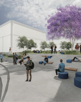 Propuesta patio central + sala de estudio UNS 校园广场