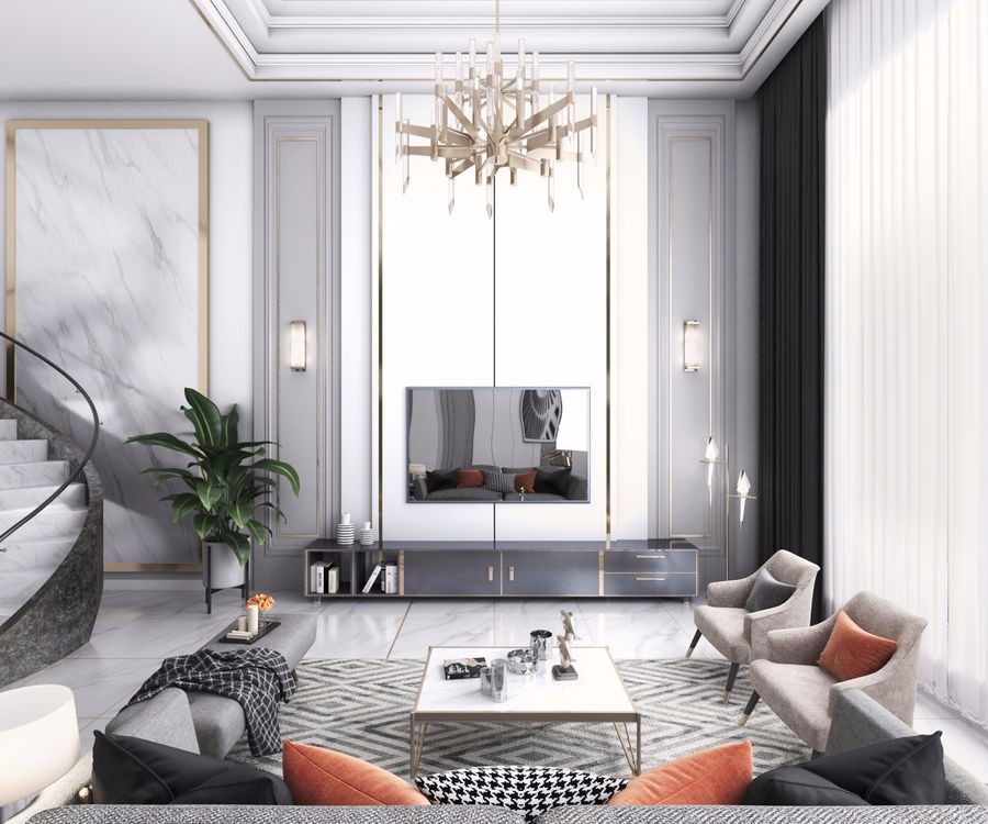 阳光·新天地别墅现代轻奢风格别墅-1