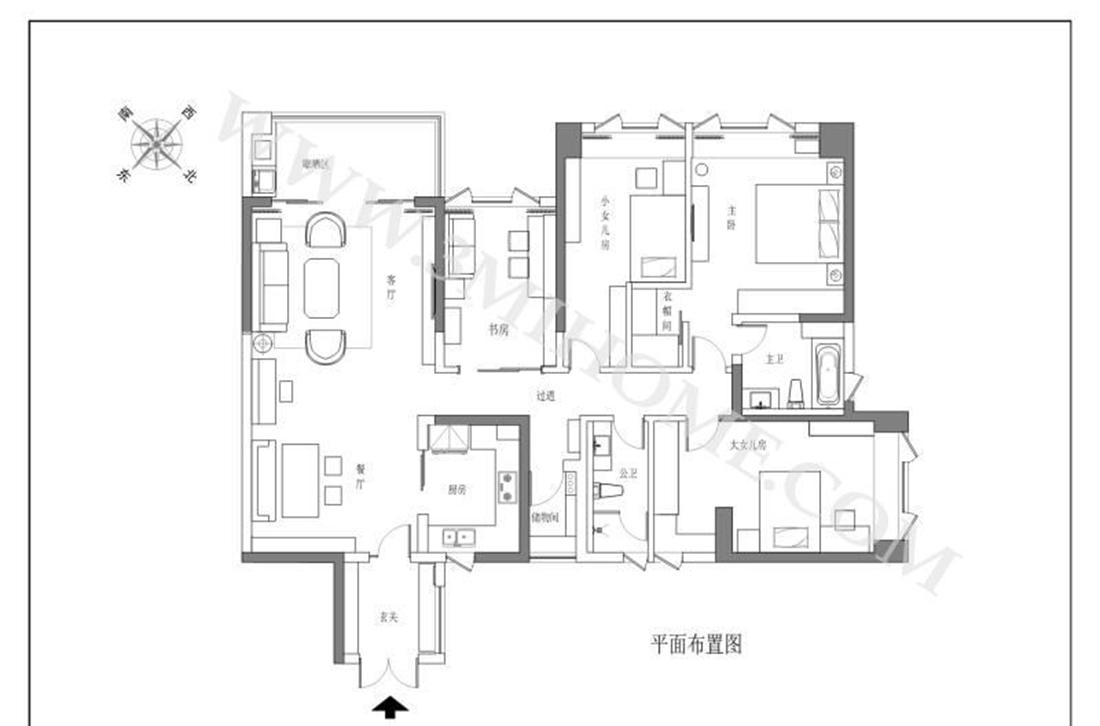 温馨罗湖银湖蓝山三房两厅-4