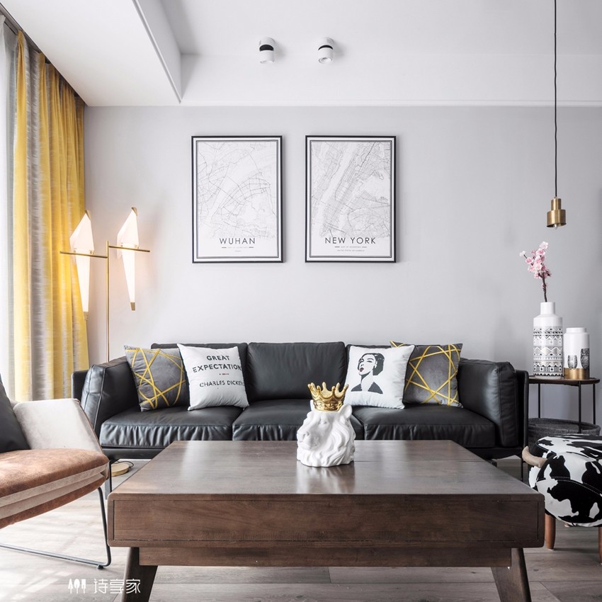 91㎡现代简约风住宅  诗享家设计-6