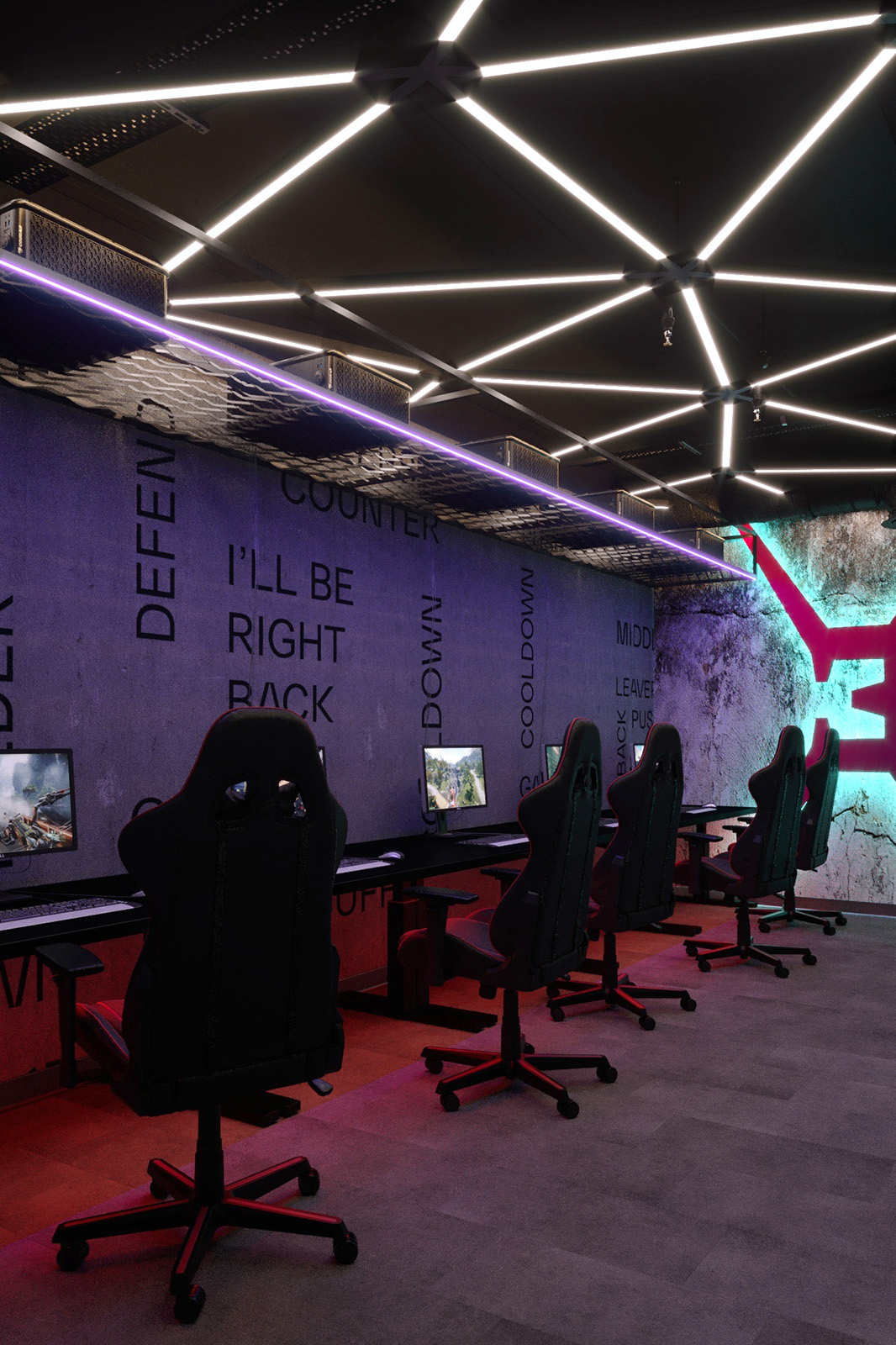 Кибер клуб X3 200м² — портфолио бюро ARXY-13