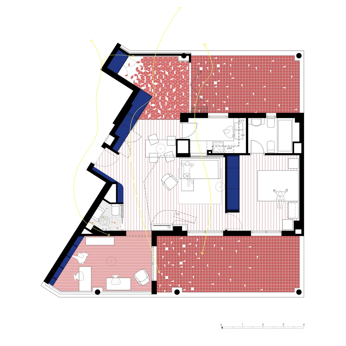 阳光下的双露台公寓丨西班牙马德里丨PuertoyMartín Architects-22