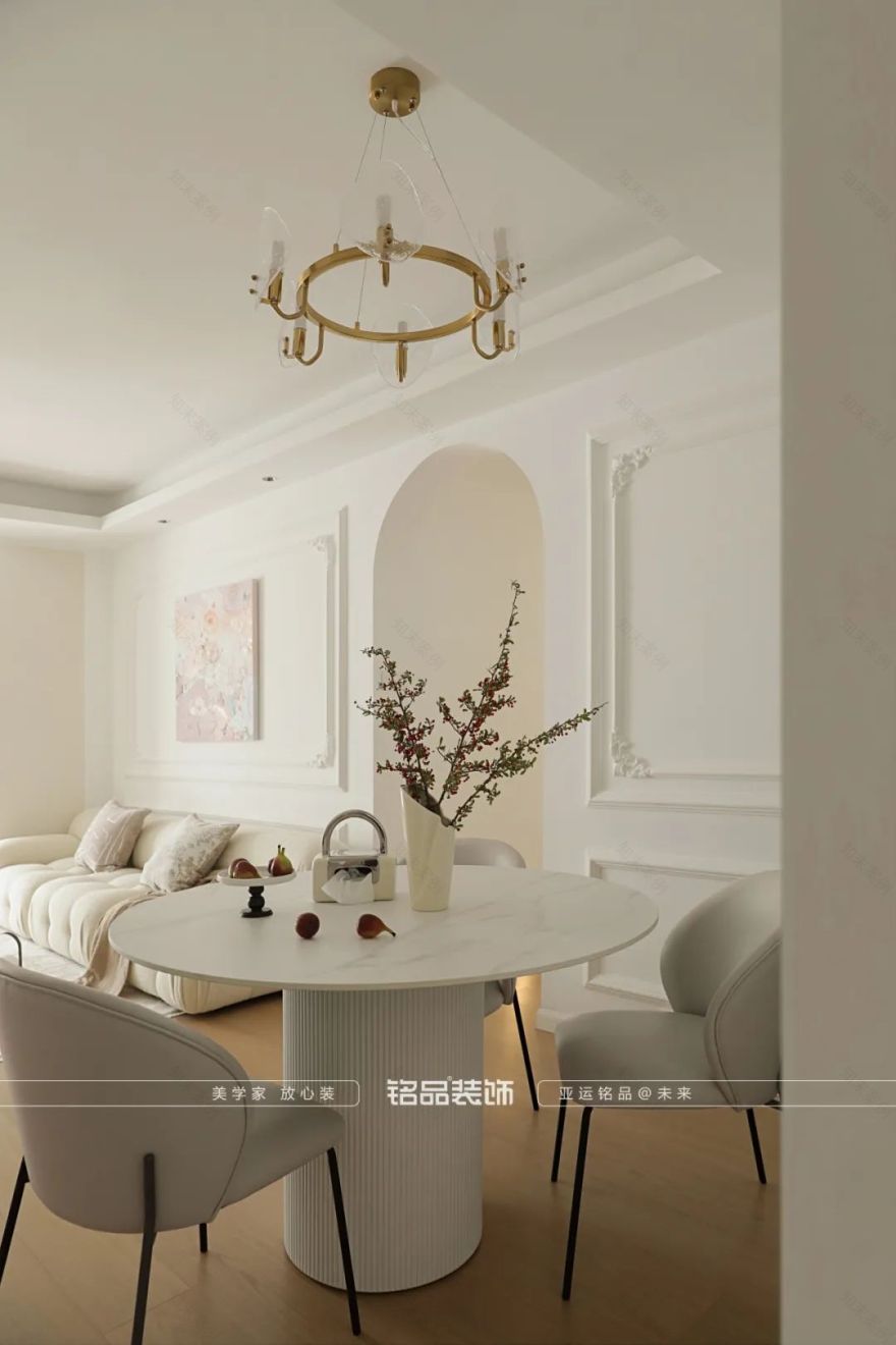 温柔奶油轻法式,浪漫满屋的世宸名府设计丨中国杭州丨铭品装饰-39