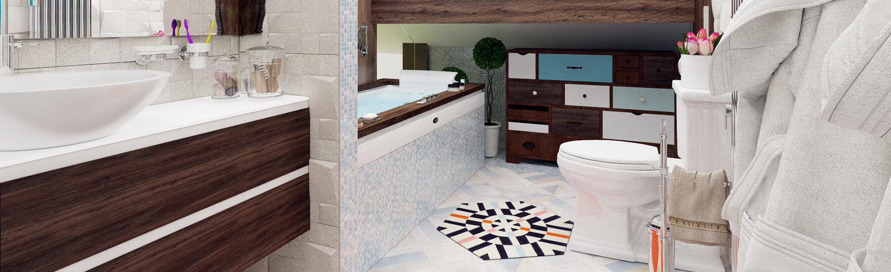 Проект ванной в п. Онуфриевский 9м² — портфолио бюро ARXY-0