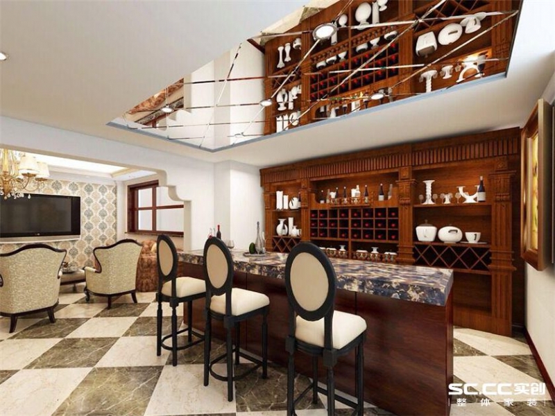 【上海实创装饰】锦绣逸庭273平别墅欧式风格设计-5