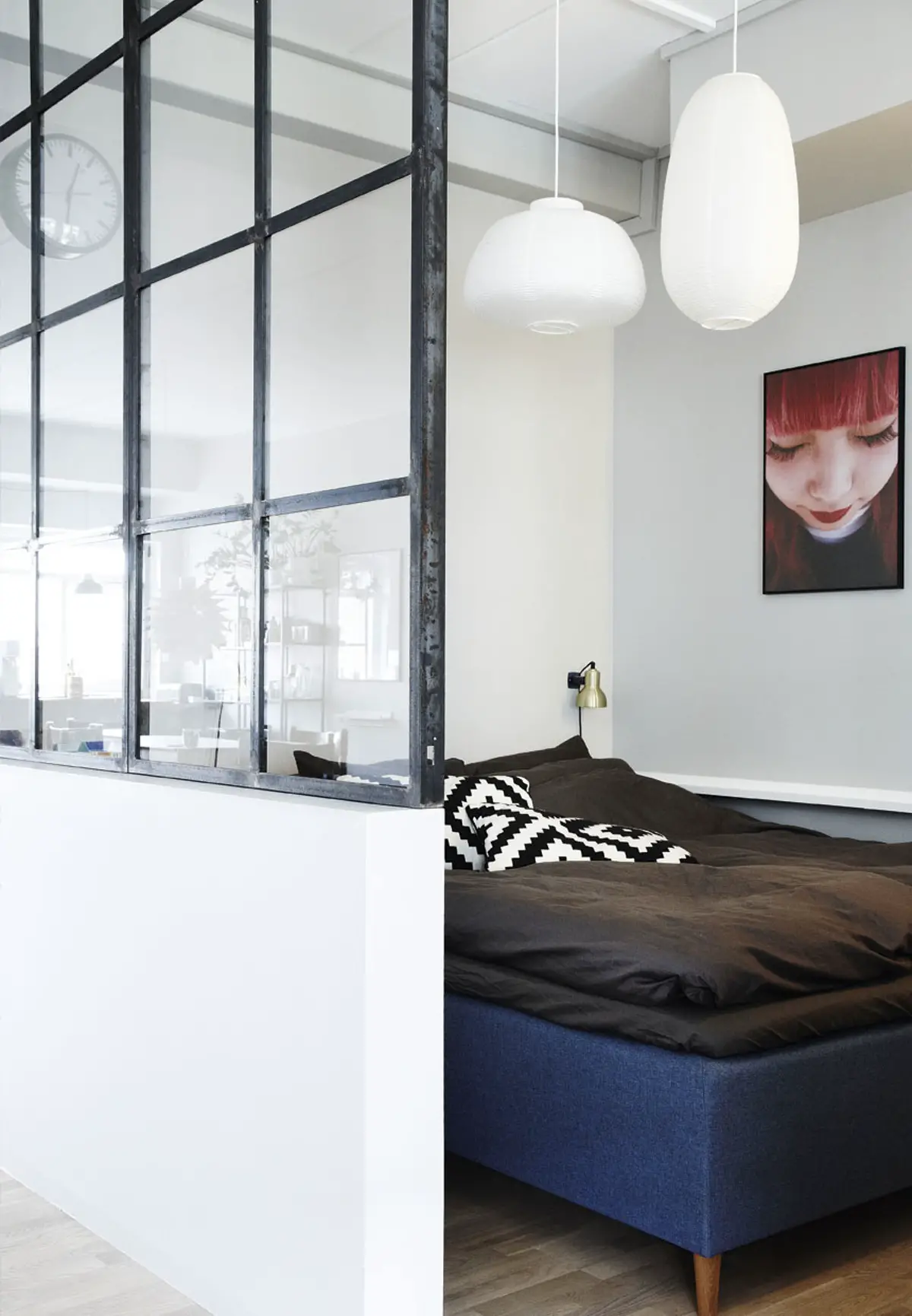 丹麦哥本哈根的玻璃墙 loft 家庭公寓-3