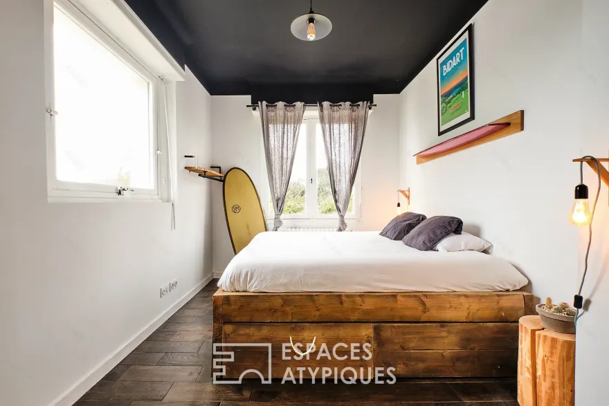 西班牙巴斯克海岸 | 焕新复古冲浪风格家庭住宅-7