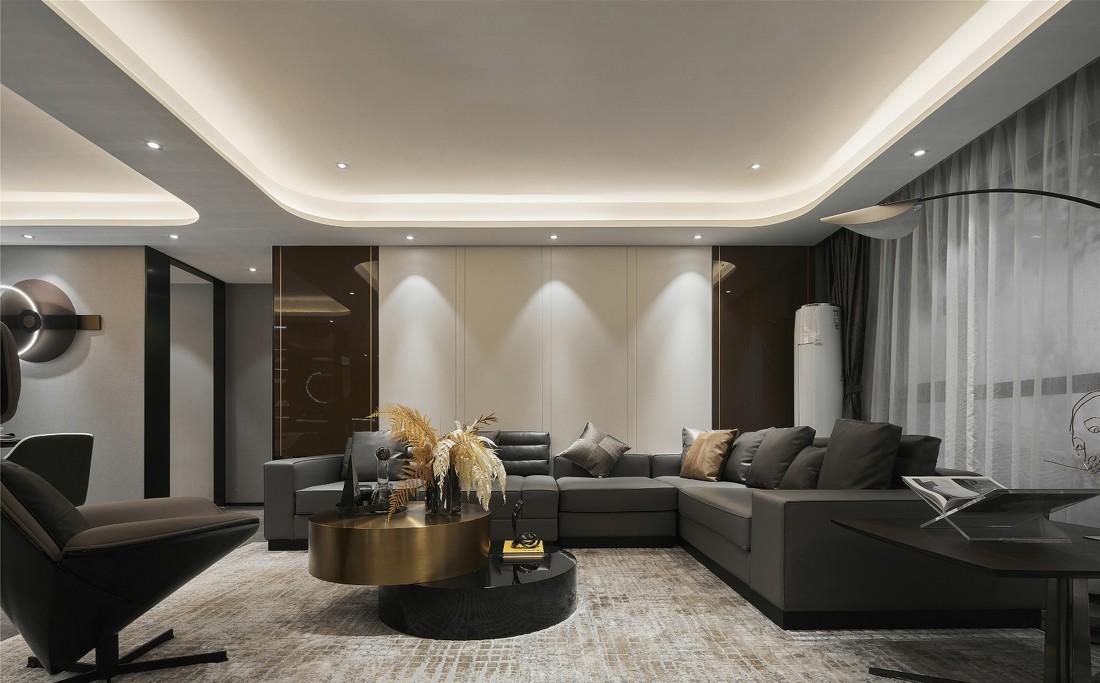 ML·A 设计 | 水墨清欢 玄关,金属与自然纹理的完美融合-5