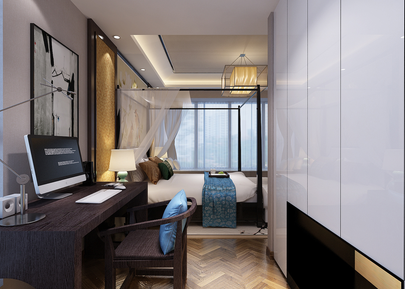 新中式 中式古典 奢华家装别墅样板房-18-35