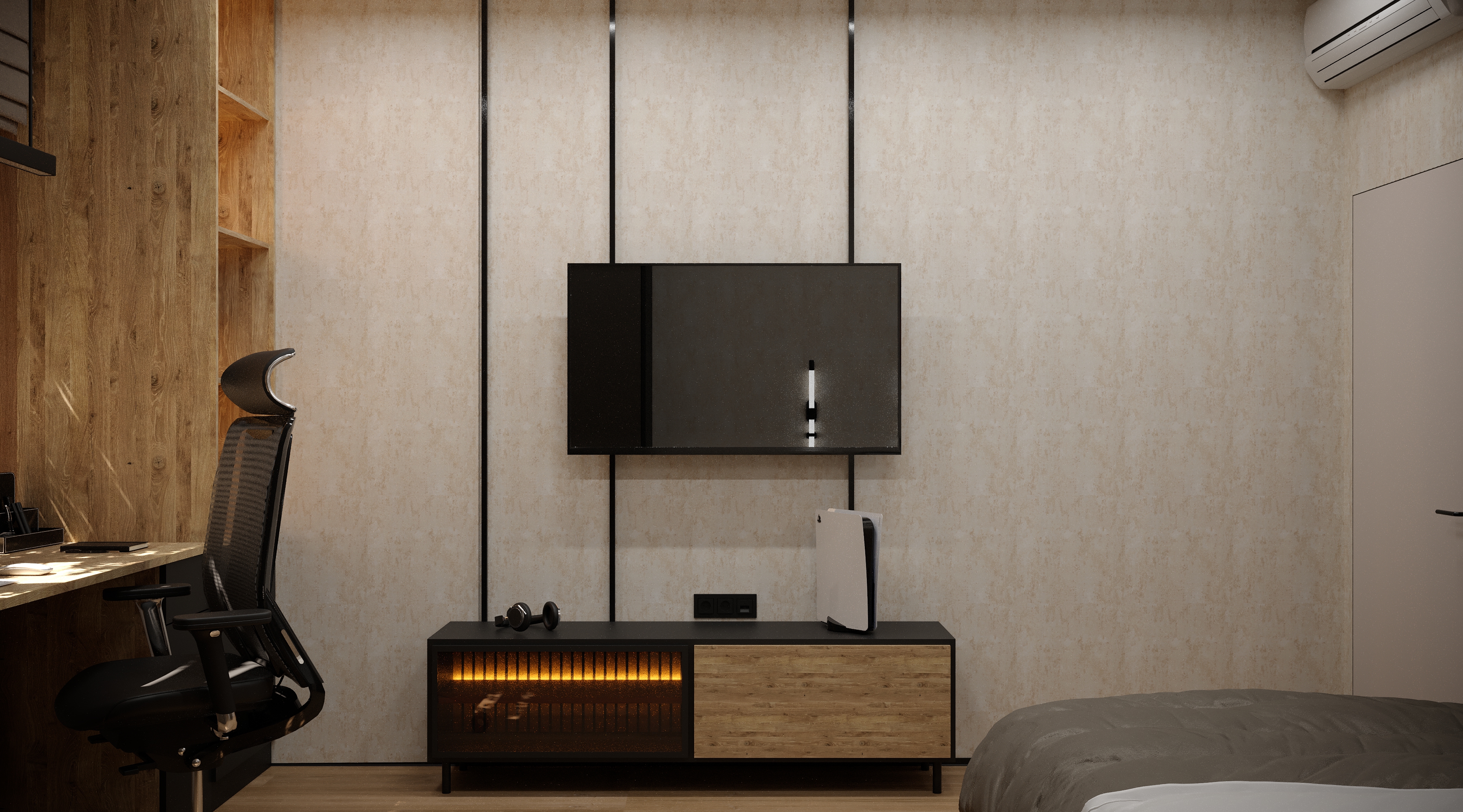 Flat project for the family with a teenager-12