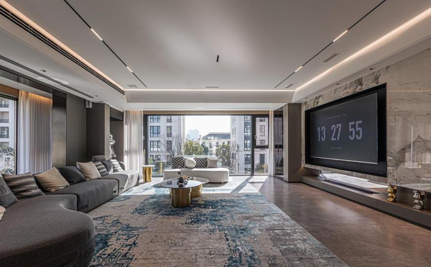 轻奢有度,浪漫刚好·浙江嘉兴大平层室内设计案例丨中国嘉兴-4