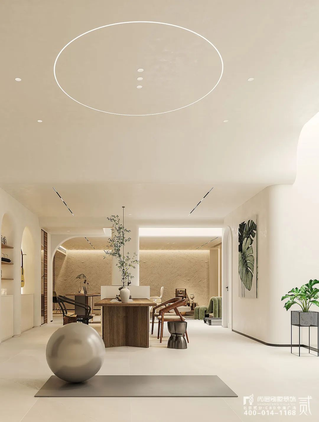 天樾书院 x 尚层作品 | 420㎡叠拼别墅，法式复古与现代诧寂的隔空碰撞，灵魂交融，各生欢喜！-26