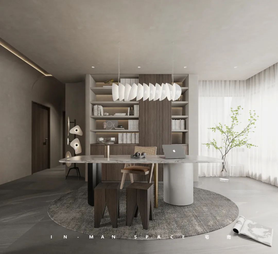 宅男空间设计 | 紫金学府,温馨现代的线性美-17