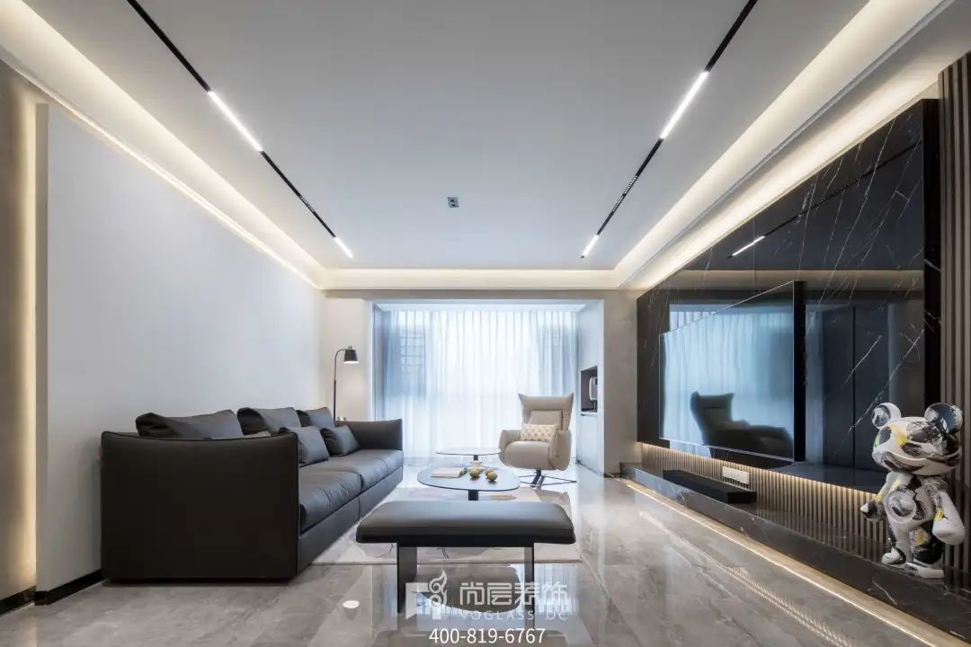 平湖御峰园×尚层装饰｜极简风别墅设计，宁静的心灵居所-29