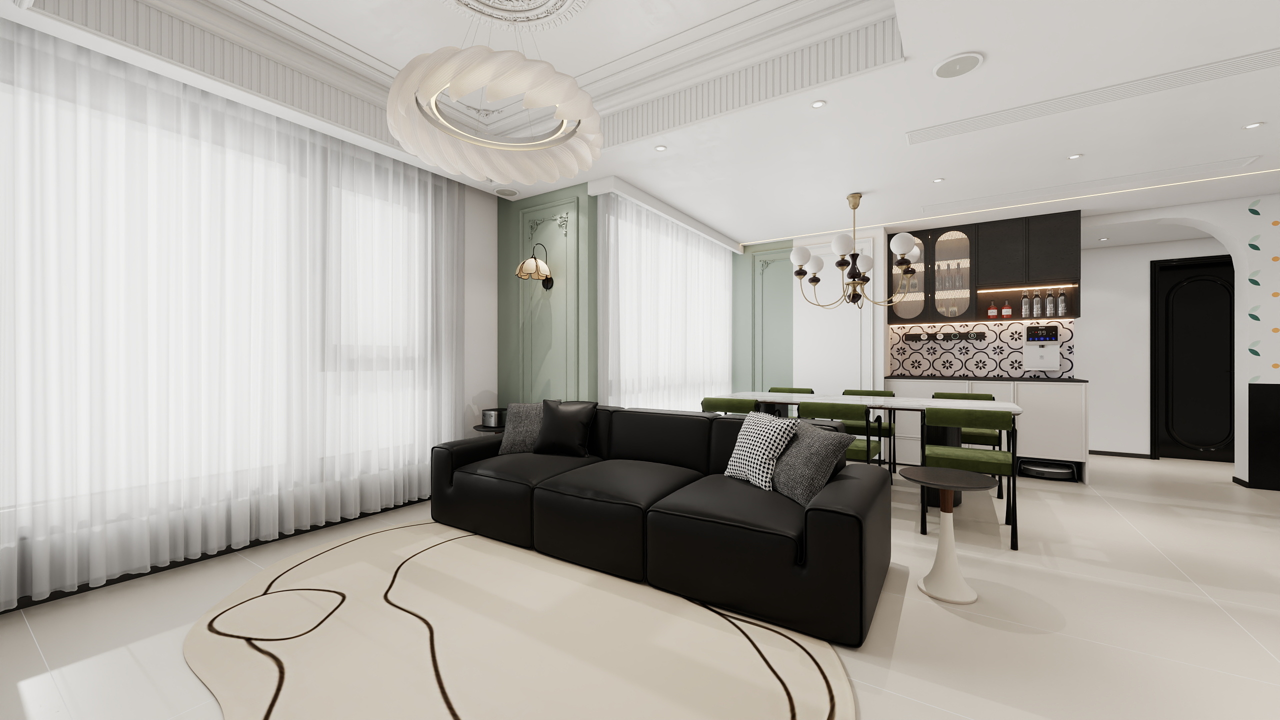 四川成都澳洲湾（225平方简约法式四居室）-6