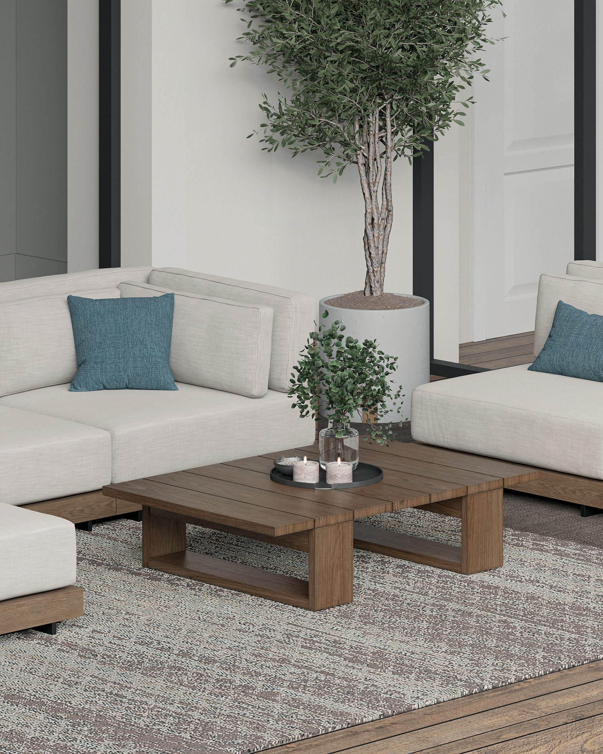 Modern House with Garage and Terrace-4