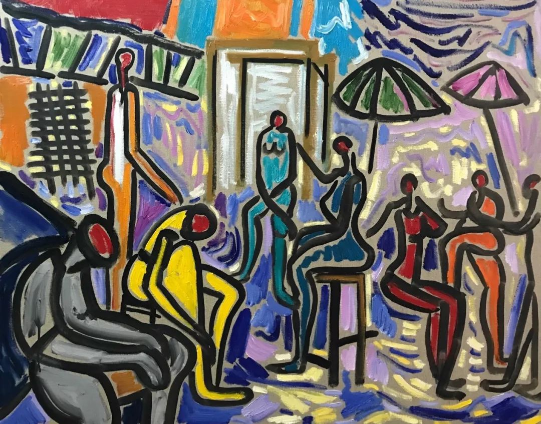 黄建兵非洲油画作品赏析 | 原始与现代的碰撞-37