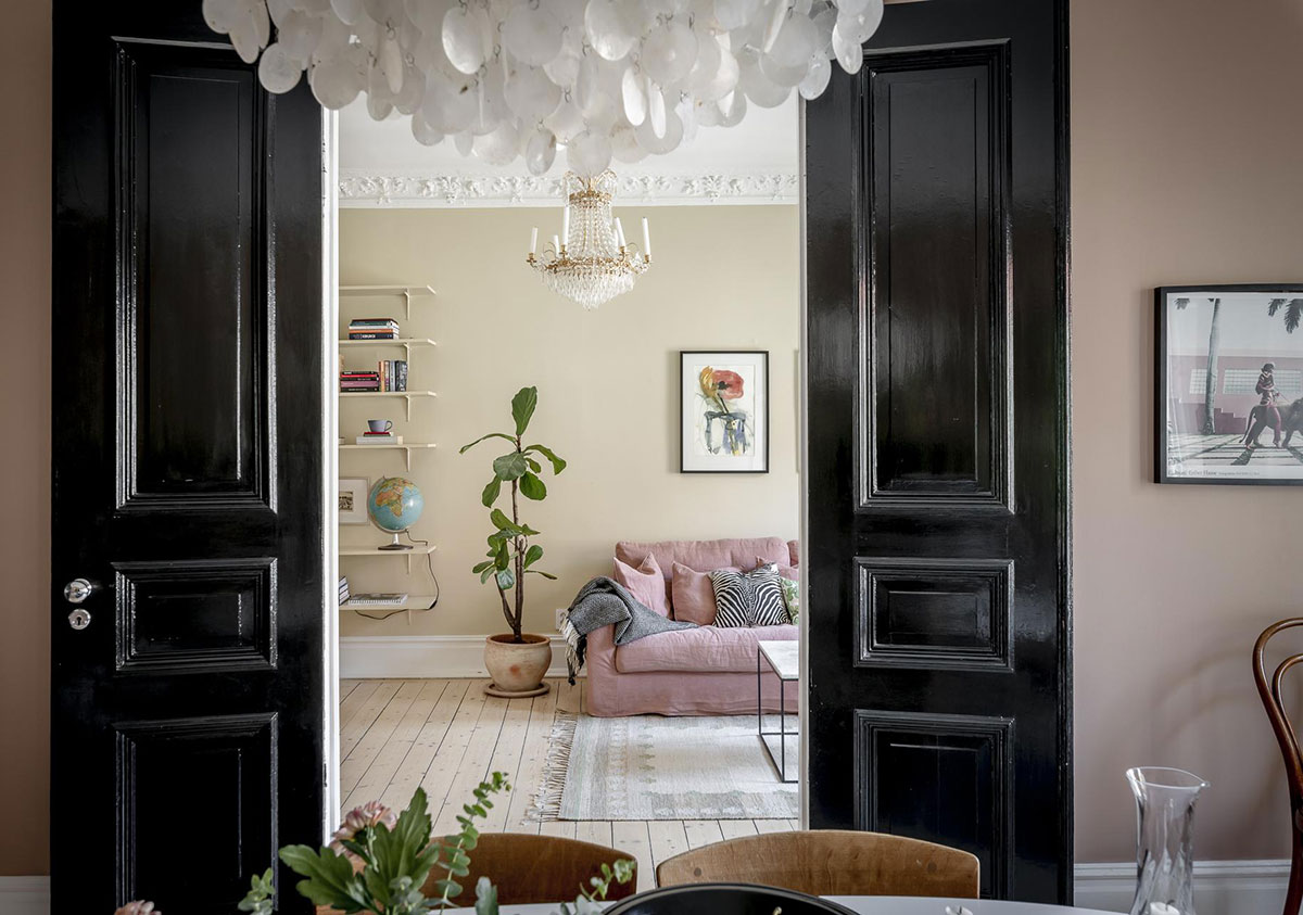瑞典哥德堡 74 平米公寓的黑色魅力-1