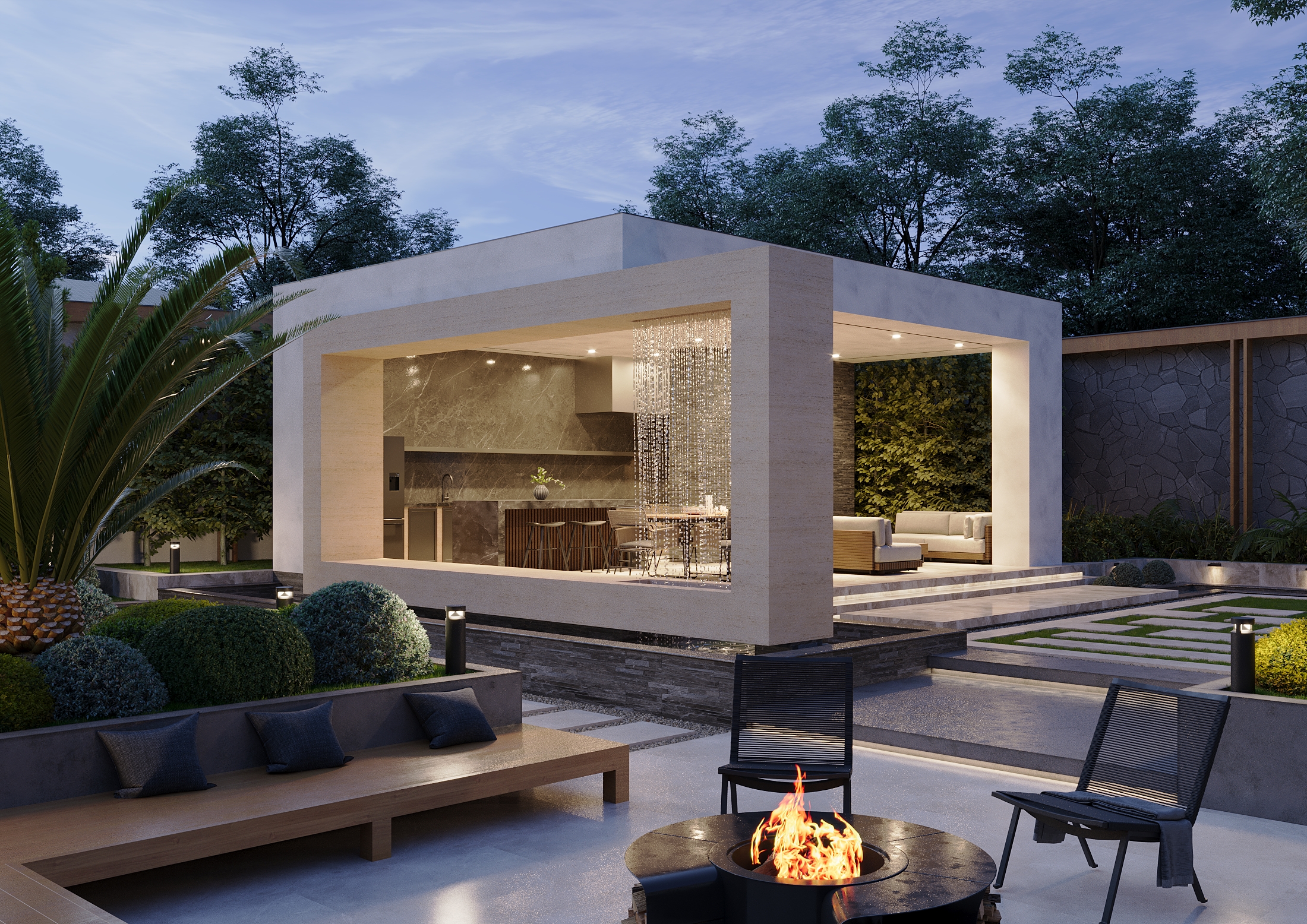 Modern Countryside Retreat with Open-Air Living Spaces-2