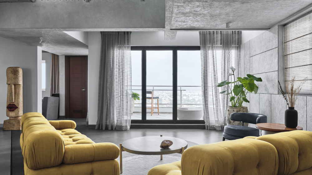 班加罗尔的单色调顶层公寓/Treelight Design设计-0