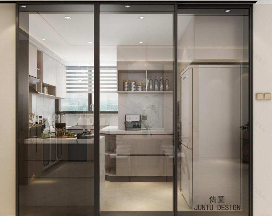 现代中式家居,拆墙扩容空间,原木与玻璃的通透之美-13