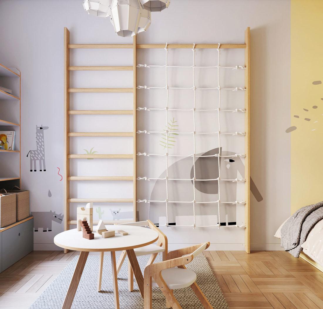 橙色温馨三口之家室内设计-17