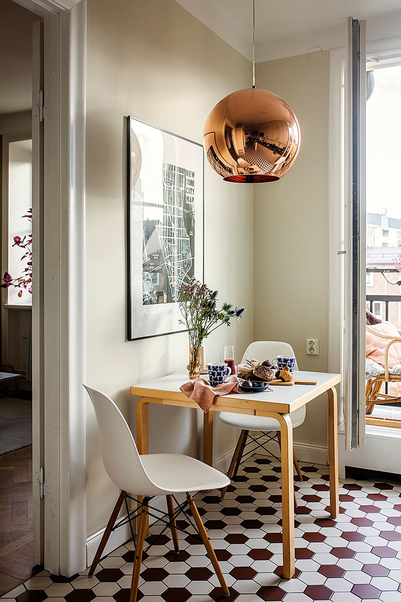 斯德哥尔摩 87 平米公寓 | olive living room and terracotta bedroom-8