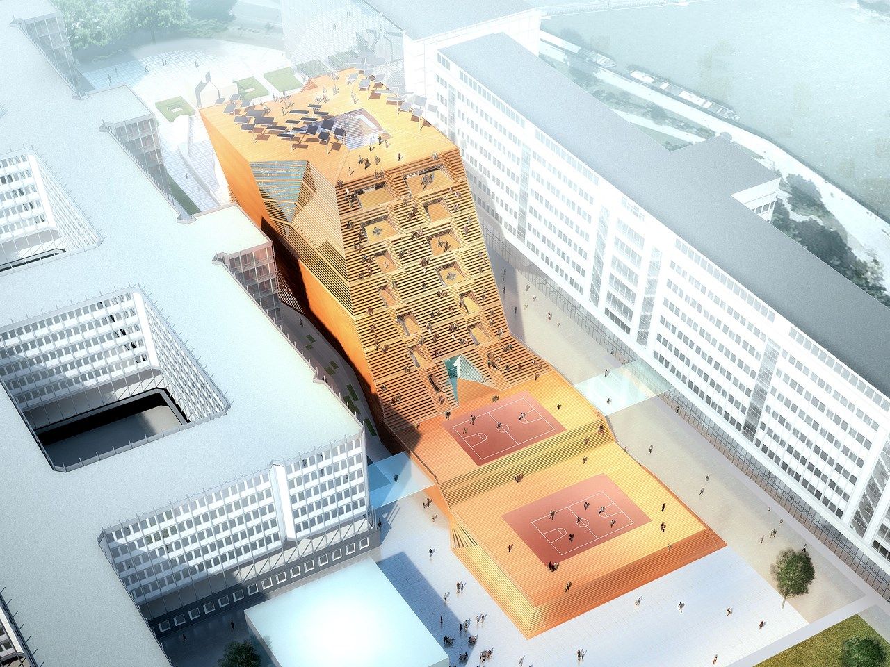 巴黎大学的互动公共空间 | MVRDV 打造的多功能中庭-24