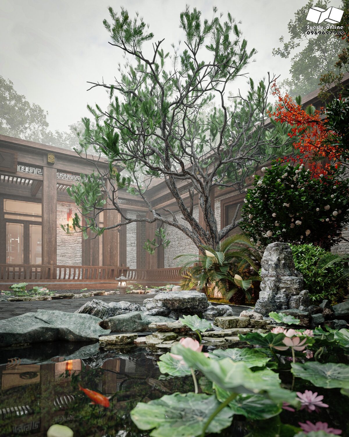 免费的SketchUp花园外部模型丨Phan Thuc-3