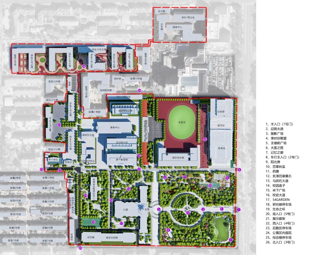 黑龙江中医药大学校园景观提升改造项目丨中国和平丨方舟国际设计有限公司-53