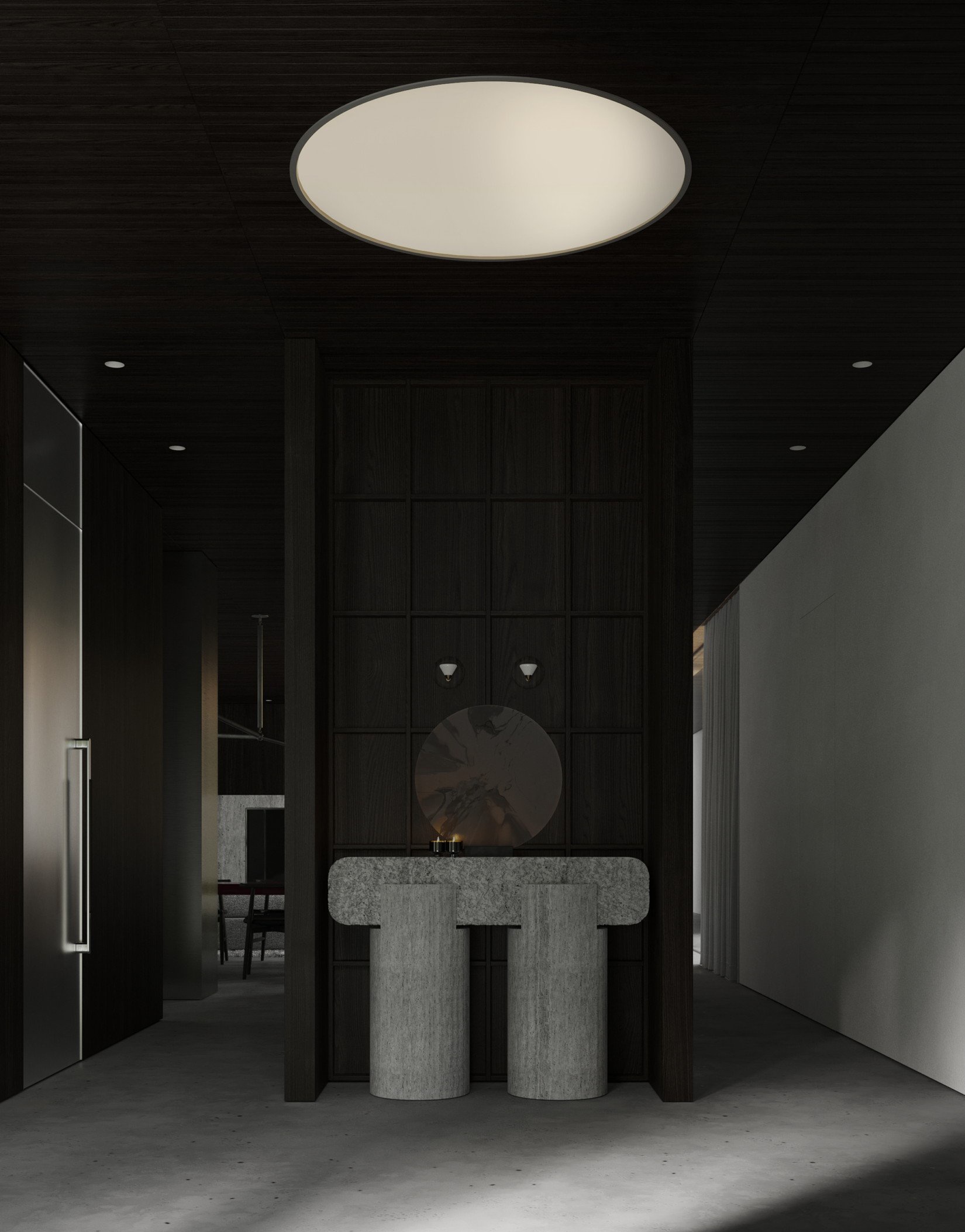 352㎡深色系住宅设计 超有品味的设计-2