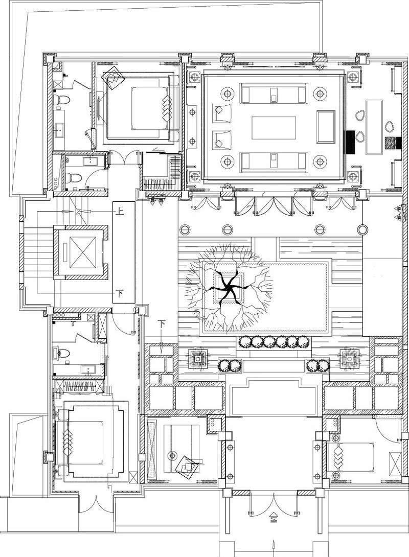 成都麓府C合院新中式家装设计-35