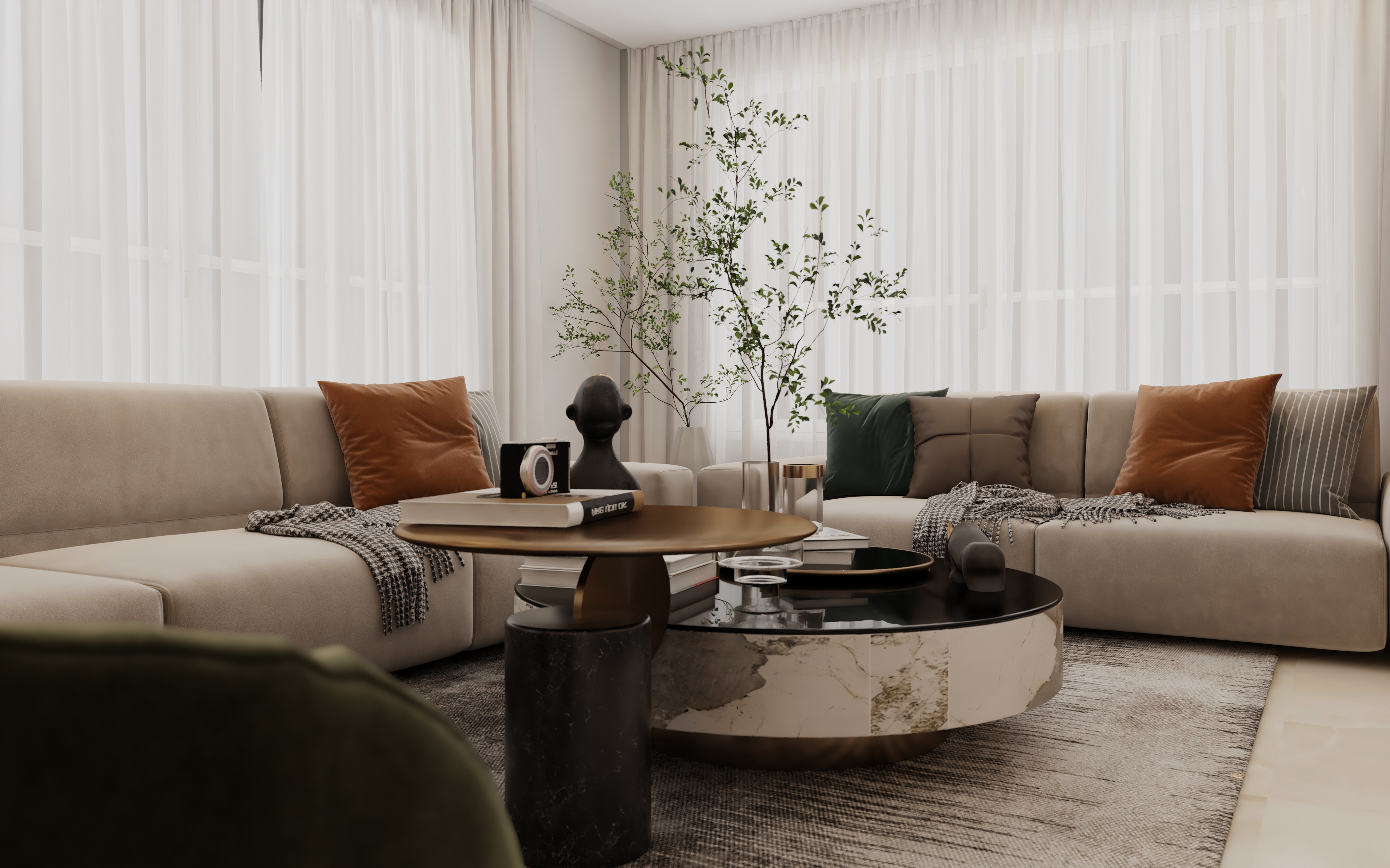 Modern Living Area & Kitchen-3