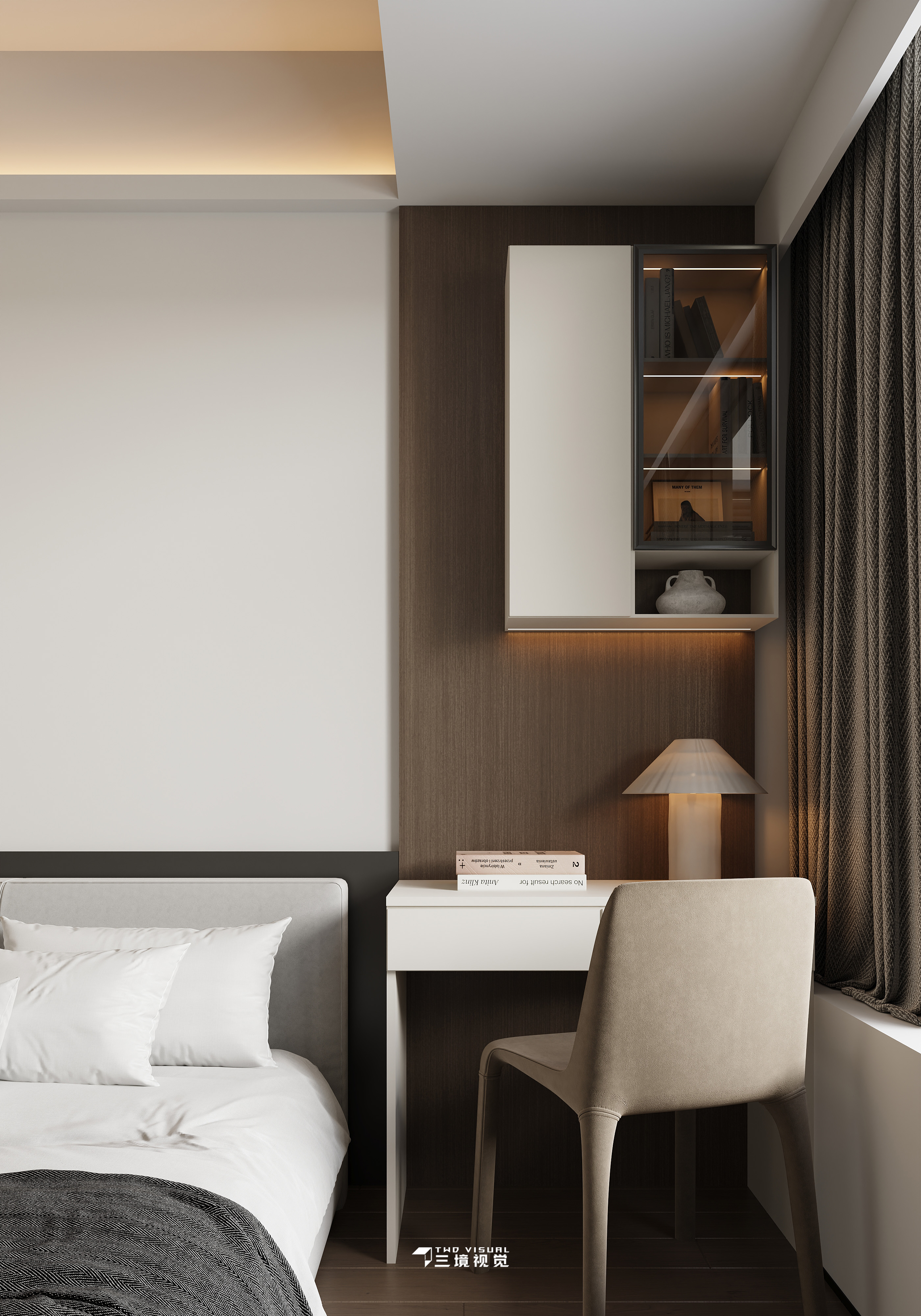 住宅-现代客厅卧室小户型设计-14