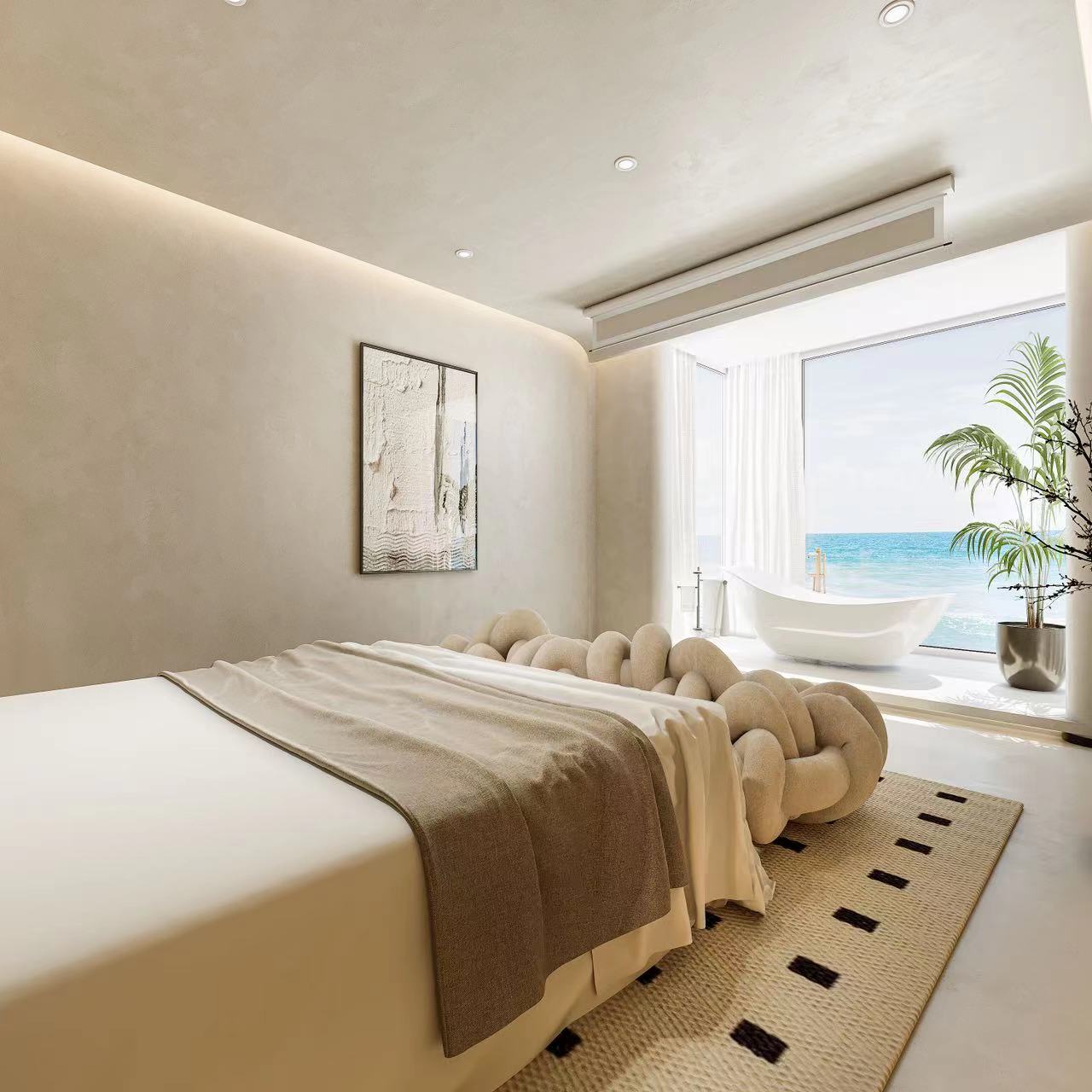 近期渲染-侘寂酒店标间-7