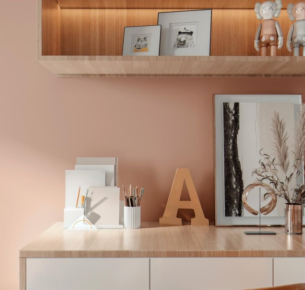 新中式家居设计 | 双 L 造型电视背景、无主灯设计-23