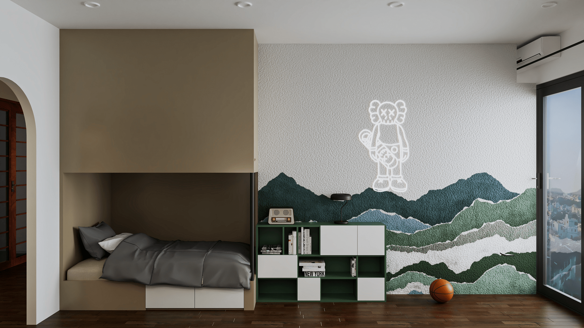 供两个孩子共用的卧室丨越南河内-4