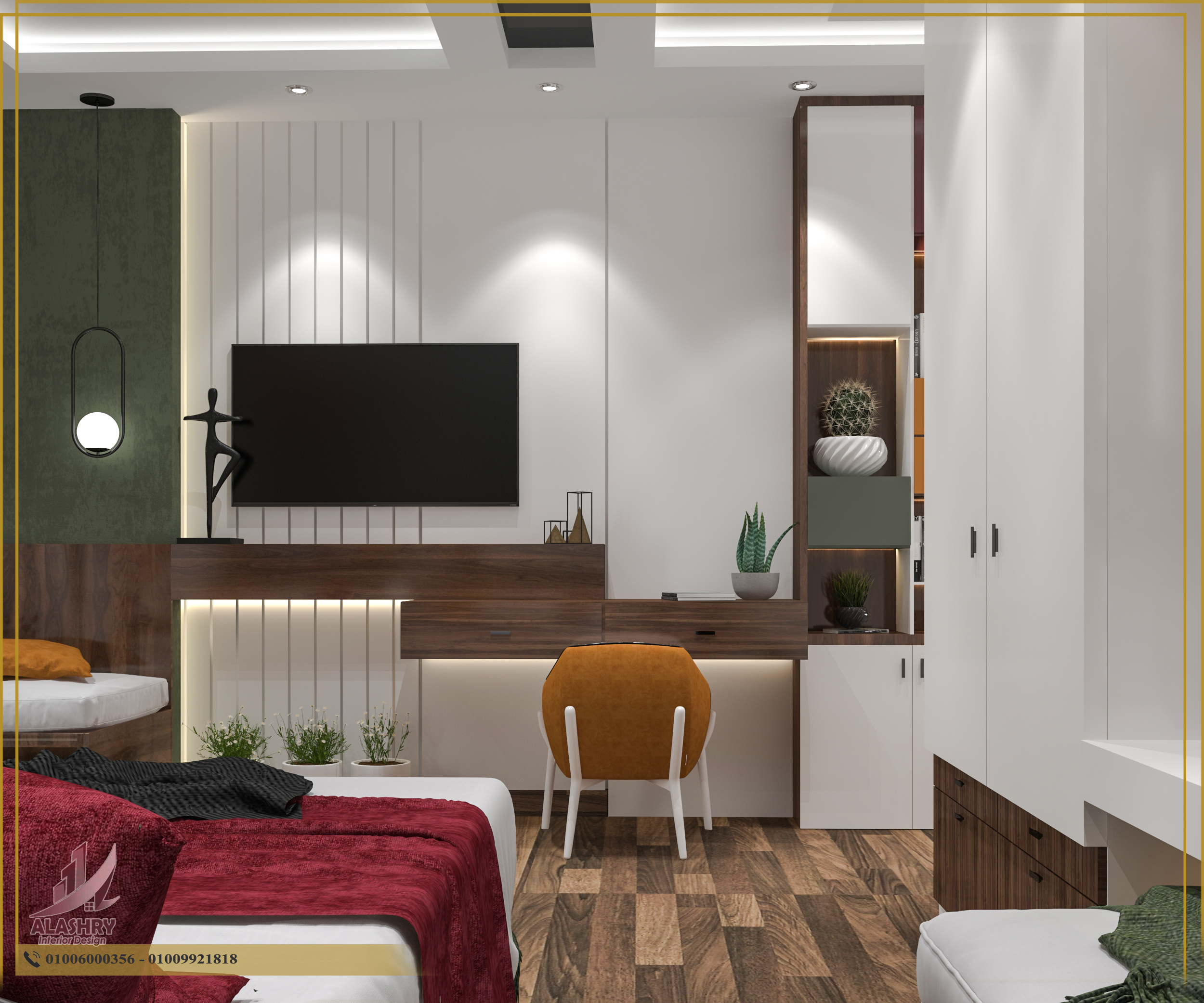 Double Modern Teenager Bedroom-8